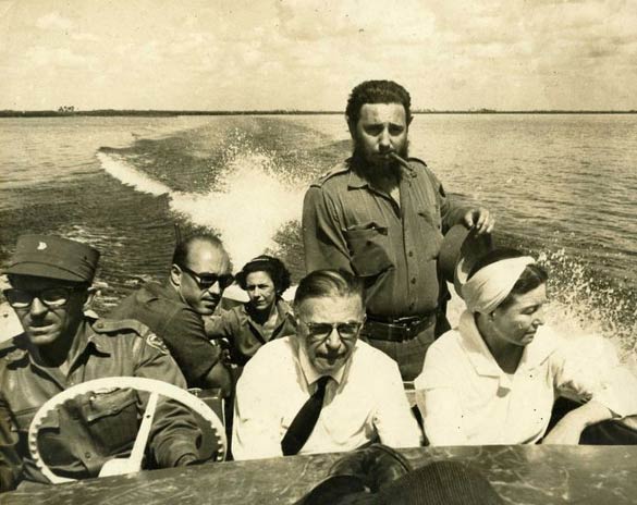 Com Sartre e Beauvoir em Cuba, a convite de Fidel Castro